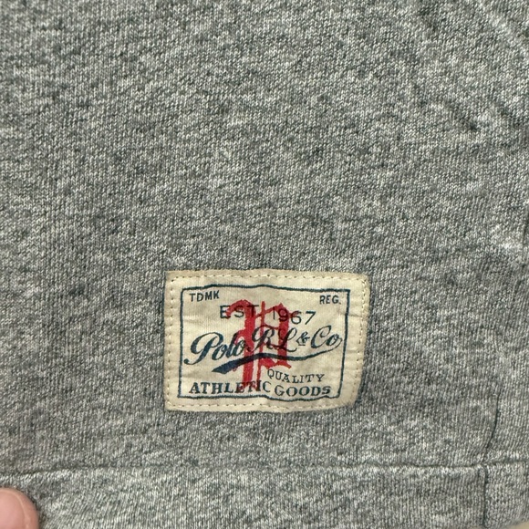 POLO RALPH LAUREN MENS SHORT SLEEVE GREY ATHLETIC GRAPHIC COTTON TEE SIZE SMALL - Picture 5 of 7